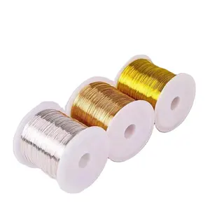0.2毫米-1.0毫米批发彩色铜珠线细金属丝，用于DIY工艺珠宝制作250克/卷