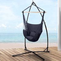 Daijia - Chaise suspendue hamac populaire en promotion, couleurs gris foncé et crème
