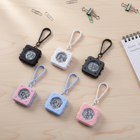 Montre porte-clés numérique LED mignonne, montre de poche étanche et lumineuse avec alarme, minuteur et chronomètre pour enfants