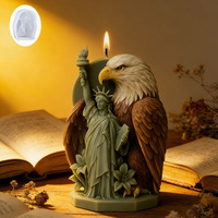 Neue Ideen Amerikanisches Porträt Aromatherapie-Kerzenform aus Silikon DIY Freiheitsstatue Expandierende Räucherstein-Kerzen-Ornamente