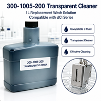 Pièce de rechange transparente de 1L pour nettoyant de la série C Ci, référence C300-1005-200, pour imprimante à jet d'encre continu