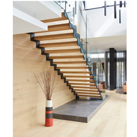 Escalier en bois de chêne, loft intérieur moderne, escalier/escalier/échelle