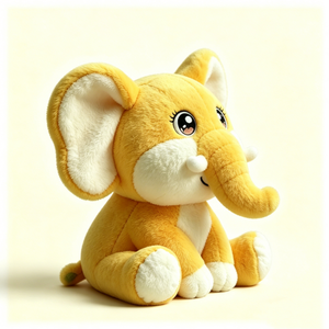 Peluche de Elefante Amarillo Personalizado, Adorable Peluche Sentado con Relleno de Algodón PP, Suave para Halloween, Unisex, para Bebés de 0 a 24 Meses - Product Image 4