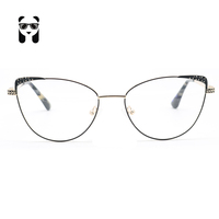 Lunettes légères en métal et diamant, verres personnalisables, à la mode,