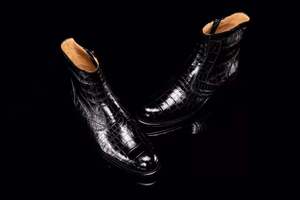 Exquisite Goodyear Official Men Boots Decent Alligator Leather Welted Boots Men Goodyear <strong>Crocodile</strong> Skin New Styles Men's Boots