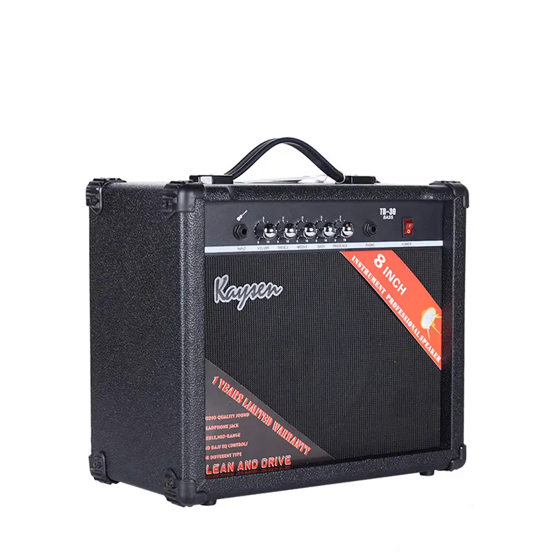 Electric bass Guitar Amplifier with 30-Watt 8-inch Speakers, Black ,orange