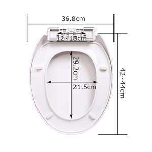 Asiento de Inodoro de Liberación Rápida, Diseño Europeo Moderno, Cierre Suave, Asiento de Inodoro de PP, Tapa de Sanitario de Plástico al por Mayor para Baño - Product Image 5