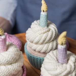 ของเล่นถักโครเชต์น่ารักสำหรั<span class=keywords><strong>บ</strong></span>คัพ<span class=keywords><strong>เค้ก</strong></span>100% ไหมพรมถักด้วยมือ - Product Image 5