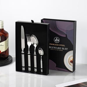 Juego de Cubiertos de Acero Inoxidable Personalizado para Restaurantes y Hoteles de Estilo Occidental, Juego de Cubiertos con Caja de Regalo Abierta - Product Image 5