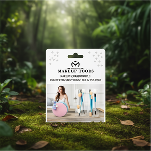 Juego de Brochas de Maquillaje, Brochas Cuadradas y Redondas para Polvo y Sombra de Ojos, Paquete de 12 Piezas - Product Image 2