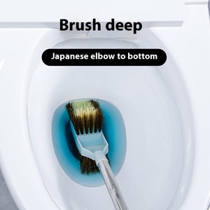 Brosse de toilette murale pour la maison, longue tige en plastique, éponge en plastique double face, pas d'angle mort, brosse de nettoyage portable <span class=keywords><strong>Sarah</strong></span> - Product Image 3