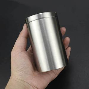 Stainless Steel <b>Tea</b> Storage Canister Portable Travel Size Minimalist Design Coffee <b>Tea</b> Accessories - Product Image 2