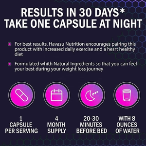 Extrait naturel de Garcinia Cambogia Complément alimentaire pour perte de poids Produit de beauté féminin Capsules brûleur de graisse de nuit Capsule amincissante - Product Image 2