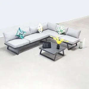 Ensemble de canapés en tissu, meubles de jardin, style minimaliste, combinaison