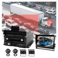 Caméra embarquée mobile 4G FHD 1080P 4 canaux pour camion et voiture avec caméra de recul, moniteur de stationnement et enregistreur GPS WiFi