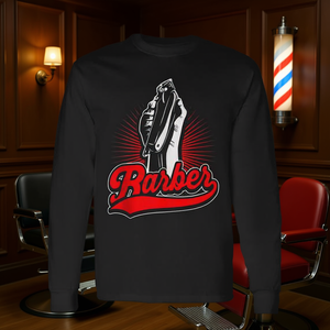 T-shirt à manches longues pour homme, motif Barbe Pole Haircut Lover, vêtements décontractés - Product Image 3