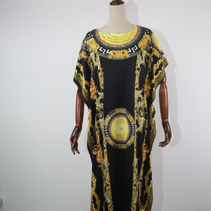 Printing Loose African Digital Printing Bat Short Sleeves Female <strong>Long</strong> <strong>Kaftans</strong> - Product Image 4