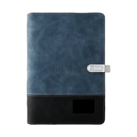 Lampu Led kustom Notebook Logo dengan Power bank dan USB Disk buku harian Agenda untuk hadiah promosi alat tulis