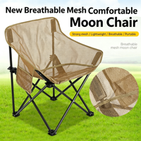 Chaise de camping pliable légère et portable avec sac de rangement, cadre en fer en polyester durable, design moderne, pour la randonnée, les voyages et la pêche