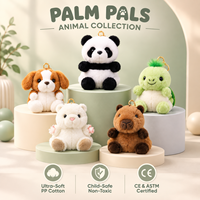 Jouets en peluche animaux de la forêt : Adorables panda, lapin, écureuil, girafe – Porte-clés et breloques pour sacs à dos, cadeaux pour enfants et étudiants