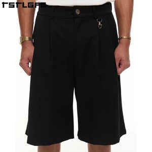 Pantaloncini da Uomo con Zip e Bottoni, Stile Uniforme, Streetwear, da Lavoro, <span class=keywords><strong>Bermuda</strong></span> <span class=keywords><strong>in</strong></span> Cotone Poliestere 380gsm con Doppia Piega al Ginocchio - Product Image 2