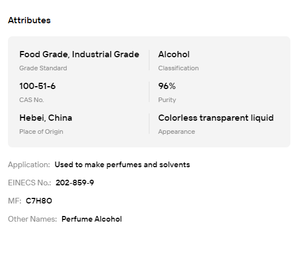 Éthanol de qualité supérieure 95% 96% inodore, de qualité alimentaire, solvant pur pour la fabrication d'arômes et de composés aromatiques - Product Image 6