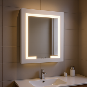 Gabinete de Medicamentos con Iluminación LED, Espejo Rectangular de Pared de 20 x 26 Pulgadas para Baño - Product Image 2