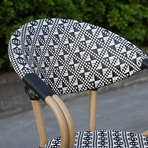 Modern Teslin Design Hotel Villa Park Exterior Dining Set Aluminum <strong>Bistro</strong> <strong>Table</strong> <strong>and</strong> <strong>Chair</strong> Sets with Powder Coated Finish - Product Image 5