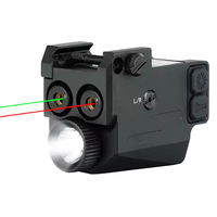Lampe de poche laser double en alliage d'aluminium OEM ODM de haute qualité avec LED combo de lumière laser rouge verte tactique rechargeable 20mm