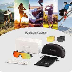Lunettes de soleil de sport personnalisées TR90 UV400 polarisées avec protection UV, photochromiques, pour le cyclisme, avec verres en PC légers, pour la course à pied - Product Image 6