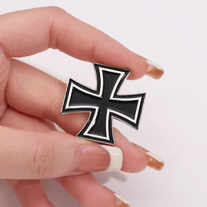 Germany Black <span class=keywords><strong>Cross</strong></span> Button spilla con spilla a forma di medaglia croce simbolo Cool distintivo accessori per gioielli regalo - Product Image 4