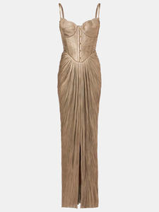 <span class=keywords><strong>2026</strong></span>新款现货上市女装复古性感纯色连衣裙，带肩带派对连衣裙 - Product Image 3