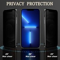 Coque de protection intégrale pour iPhone 17 16 15 14 13 12, anti-espion, double face, en verre trempé, avec cadre métallique, pour téléphone portable