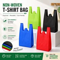 Sac fourre-tout non tissé recyclable et réutilisable avec poignée supérieure, motif lettres personnalisé, taille moyenne, pour publicité et usage quotidien, vente en gros