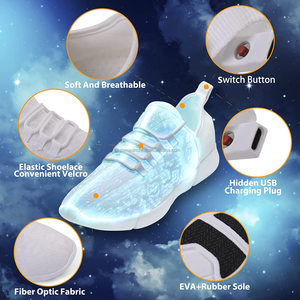 Zapatos luminosos de diseño para niños y mujeres, zapatillas ligeras con carga USB, Led parpadeantes para Halloween, venta al por mayor, 2022 - Product Image 6