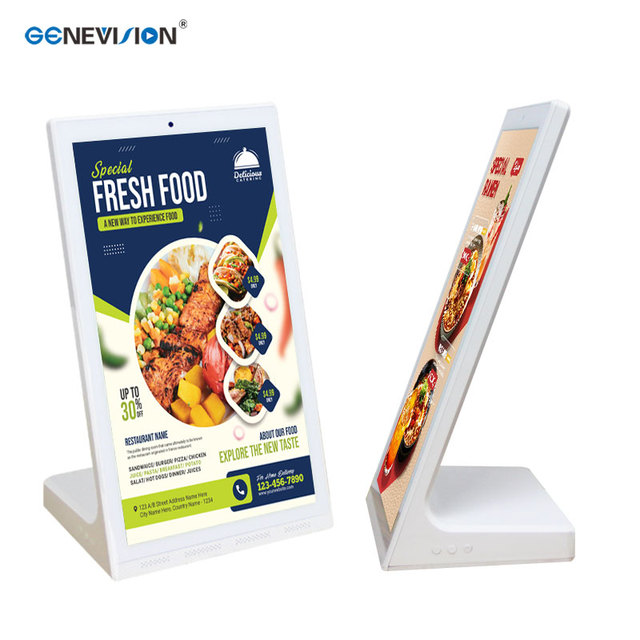 10.1 Inch Indoor LCD Tabletop Digital Menu Display Touch Screen Advertising Display Restaurant Self Service Ordering System