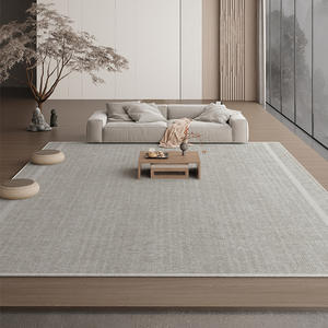 พรมปูพื้นสีพื้นเรียบง่าย ยี่ห้อ Jinrui Home Textiles รูปทรงสี่เหลี่ยมผืนผ้า ทันสมัย ป้องกันคราบสกปรก เหมาะสำหรับห้องนั่งเล่นและห้องนอน ขนาด 8x10 ฟุต - Product Image 2