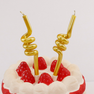 Barley Nuevo diseño Velas de <span class=keywords><strong>cumpleaños</strong></span> de excelente calidad Velas espirales metálicas <span class=keywords><strong>Cumpleaños</strong></span> en cera - Product Image 1
