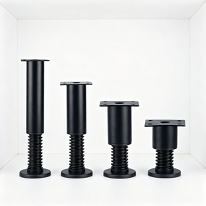 Adjustable Furniture <b>Legs</b>, Leveling Feet with Rubber Base Pads, Screw In Levelers <b>for</b> Table, <b>Sofa</b>, Cabinet, Bed, Workbench, Desk - Product Image 1