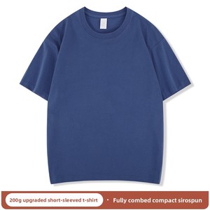 Áo thun tay ngắn unisex 100% cotton chải kỹ 200g, màu trơn, in logo bán buôn, áo đồng phục, áo văn hóa - Product Image 5