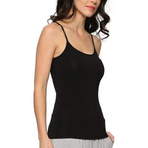 Camisole en bambou pour femme, bretelles spaghetti réglables, débardeur en coton, sous-vêtement sexy, chemise de nuit, pyjama - Product Image 3