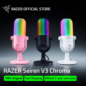 Nuevo micrófono condensador USB Razer Seiren V3 Chroma RGB, micrófono de grabación de escritorio Plug and Play para juegos, podcasts y transmisiones en vivo - Product Image 2