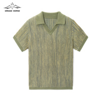 AiNear Vente en gros de logo personnalisé OEM & ODM Chandail de t-shirt en coton à manches courtes et col polo côtelé de haute qualité pour hommes