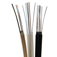 Kabel Ftth jatuh serat optik dalam ruangan luar ruangan kustom harga 1km 2 4 6 8 Core kabel serat optik Multi Mode tunggal Utp Cat 6"