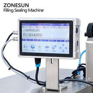 Machine de remplissage, de scellage et d'emballage automatique de sachets préformés pour pâte cosmétique ZONESUN ZS-AFS09P avec pompe à piston - Product Image 6