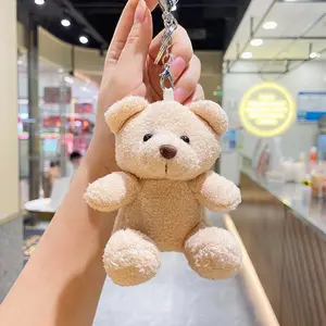 Mini Doll Crane Claw Machine Plush Toys 10-15cm Soft Teddy Bear Keychains Toy Kids Stuffed Animals Wholesale