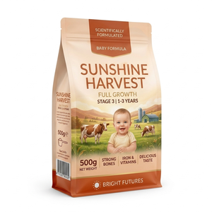 Custom Food-grade Pouch with Resealable Zipper High Barrier Box Pouch Flat Bottom <strong>Bag</strong> Milk <strong>Bag</strong> - Product Image 2