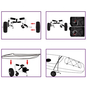 Carrello per Kayak pieghevole piccolo rimorchio per canoa kayak in alluminio - Product Image 6
