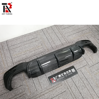 Diffuseur arrière en fibre de carbone pour BMW Série 5 G30 M Sport, style FD, avec embouts d'échappement quadruples modifiés, 2017-2023