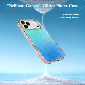 Funda Holográfica con Efecto Blue-ray IMD para <span class=keywords><strong>iPhone</strong></span> 17 16 15 Pro Max, Cubierta con Degradado de Estrellas y Brillo, Superficie Lisa - Product Image 6